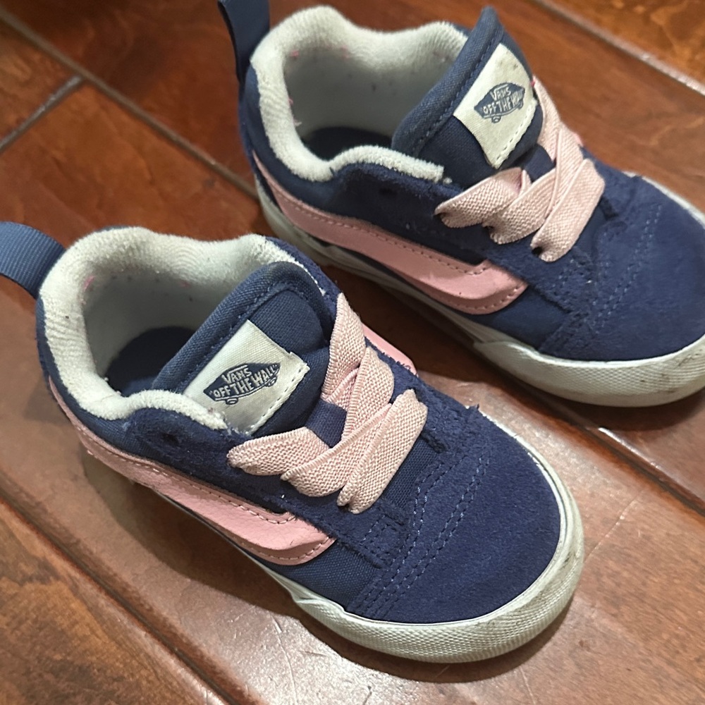 Vans Kids Navy and Pink Sneakers